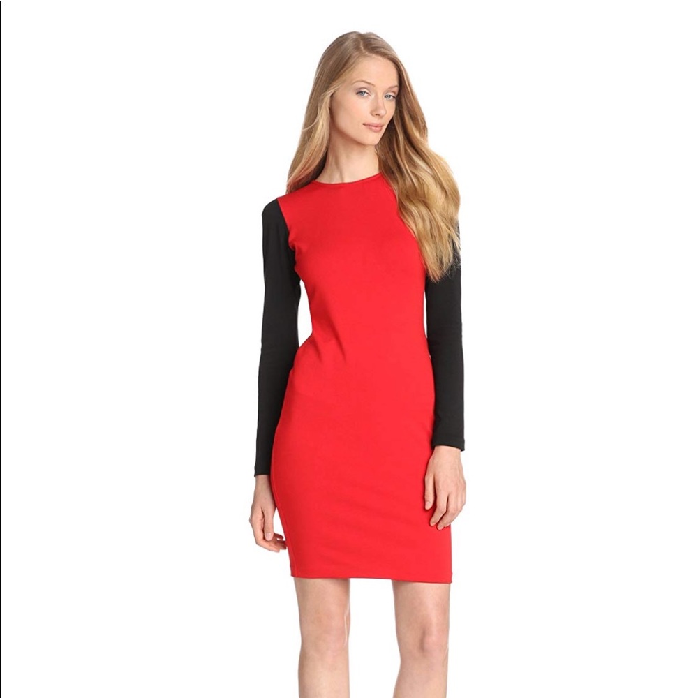 Pencey Red & Black Open Back Dress